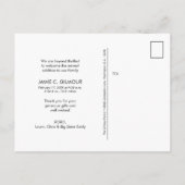 2パーソナライズされた番目のベビー写真ありがとう 案内ポストカード (裏面)