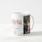 2パーソナライズされた Photo Dance Mo Mom最高の Everバラ金ゴールド コーヒーマグカップ (正面右)
