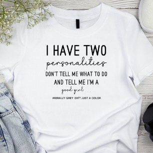 2パーソナリティモラルグレイ汚れRomatasy Bookish Tシャツ