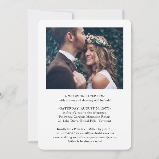 2パーティーの落ち込み後ずっと幸せ結婚に 招待状 (裏面)