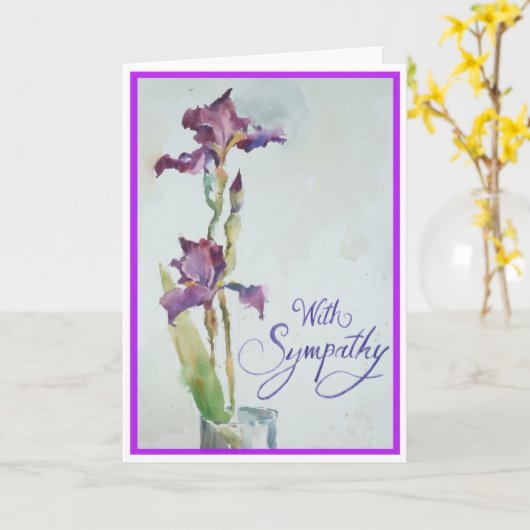 2パープルアイリス共感証 カード (黄色い花)