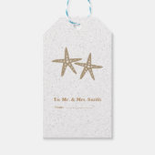 2ヒトデビーチブライダルシャワー結婚のギフトラベル ギフトタグ (正面)
