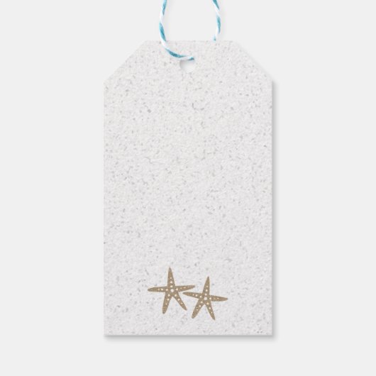 2ヒトデビーチブライダルシャワー結婚のギフトラベル ギフトタグ (裏面)