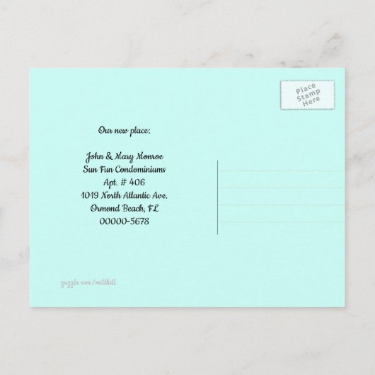 2ヒトヒトシースターズターコイズニューアドレス 案内ポストカード (裏面)