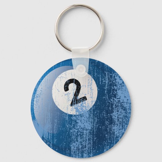 2ビリヤードのボール – 浸食と熟成のスタイル キーホルダー (正面)