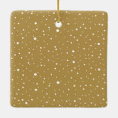 2ビンテージクリスマスツリー金ゴールドメリークリスマス セラミックオーナメント (裏面)