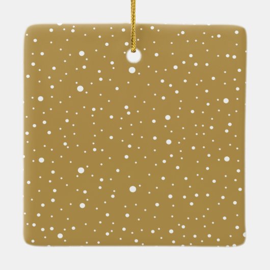 2ビンテージクリスマスツリー金ゴールドメリークリスマス セラミックオーナメント (裏面)