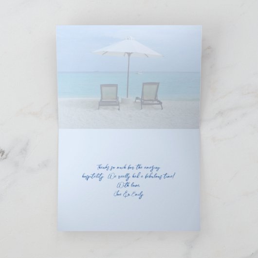 2ビーチチェアパラダイス折り畳みノー空白のトカード カード (内部)