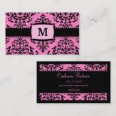 2ピンクの甘草311のモノグラムの蛇足 名刺 (正面/裏面)