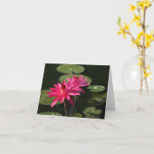 2ピンクの睡蓮グリーティングカード#1 7711 カード (黄色い花)