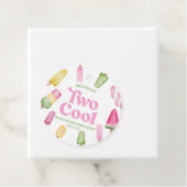 2ピンククールレトロポプシクル2nd誕生日パーティー フェイバータグ (インサイチュ)