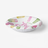 2ピンククールレトロポプシクル2nd誕生日パーティー ペーパーボウル (傾斜あり)
