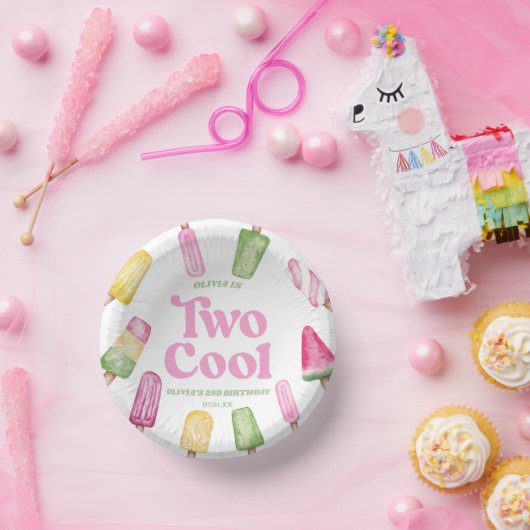 2ピンククールレトロポプシクル2nd誕生日パーティー ペーパーボウル (パーティー)