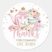 2ピンクパーティー醸造誕生日用茶フローラ ラウンドシール (正面)