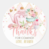 2ピンクパーティー醸造誕生日用茶フローラ ラウンドシール (正面)
