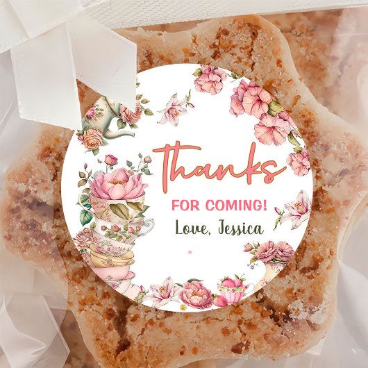 2ピンクパーティー醸造誕生日用茶フローラ ラウンドシール