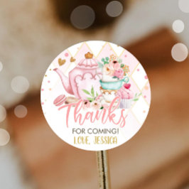 2ピンクパーティー醸造誕生日用茶フローラ ラウンドシール