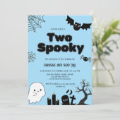 2ピンク不気味ハロウィーン2回目の誕生日パーティー 招待状 (スタンド正面)