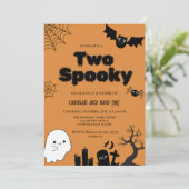 2ピンク不気味ハロウィーン2回目の誕生日パーティー 招待状 (スタンド正面)