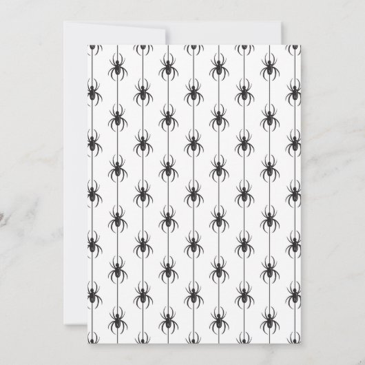 2ピンク不気味ハロウィーン2回目の誕生日招待状 招待状 (裏面)