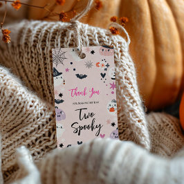 2ピンク不気味ハロウィーン ギフトタグ