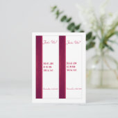 2ピンク/白の木目の結婚しおり ポストカード (スタンド正面)