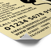 2ピン電源ソケットおよびプラグ、電気技師の広告 ポスター (角)