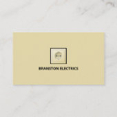 2ピン電源ソケットおよびプラグ、電気技師 名刺 (裏面)