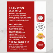 2ピン電源ソケット、電気工広告士 チラシ (正面)