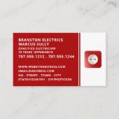 2ピン電源ソケット、電気技師 名刺 (正面)