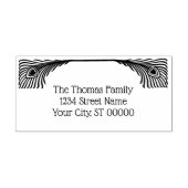 2ピーコックフェザーアールヌーボー ラバースタンプ (インプリント)