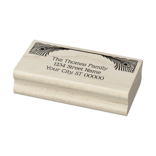 2ピーコックフェザーアールヌーボー ラバースタンプ (スタンプ)