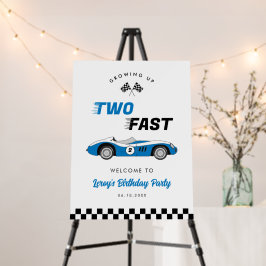 2ファストブルーヴィンテージレースカー誕生日へようこそ