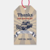 2ファストボーイカーテーマ第2誕生日レース ギフトタグ (正面)