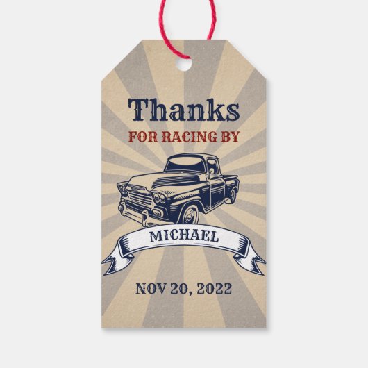 2ファストボーイカーテーマ第2誕生日レース ギフトタグ (裏面)