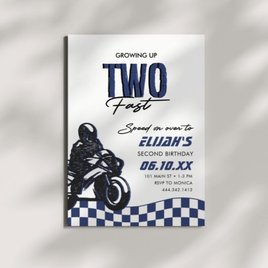 2ファストボーイズモータークロスダートバイク誕生日 招待状