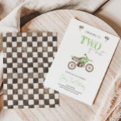 2ファストライムグリーンダートバイク誕生日招待状 招待状