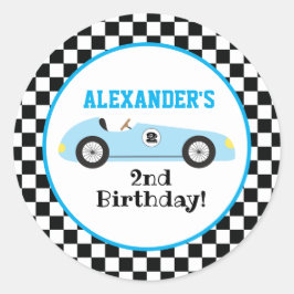 2ファストレーサーブルーレーシングボーイ誕生日 ラウンドシール