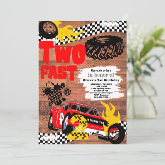 2ファストレースカーボーイ2nd誕生日パーティーインビタティ 招待状 (スタンド正面)
