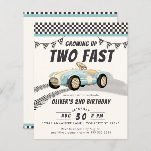 2ファストレースカーボーイ2nd誕生日パーティー予算 (正面/裏面)