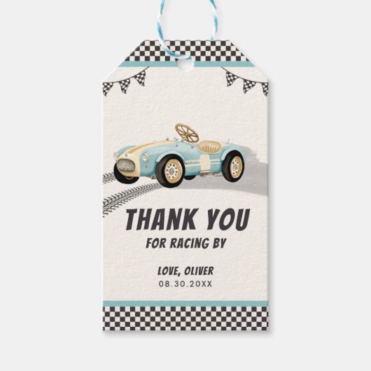 2ファストレースカーボーイ2nd誕生日パーティー ギフトタグ (正面)