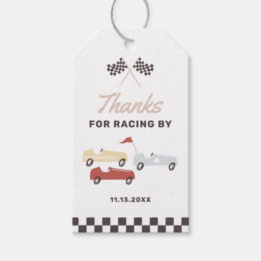 2ファストレースカーボーイ2nd誕生日パーティー ギフトタグ (正面)