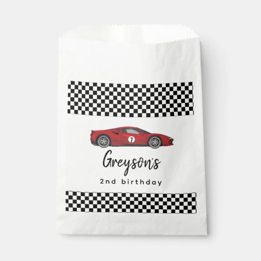2ファストレースカーボーイ2nd誕生日パーティー フェイバーバッグ (正面)