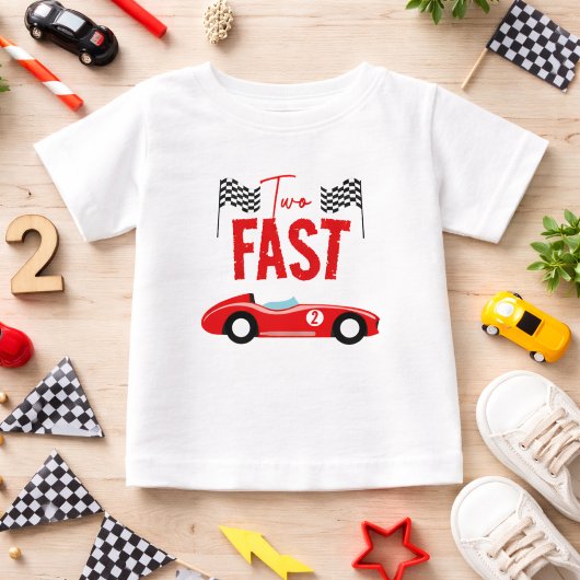 2ファストレースカーボーイ2nd誕生日パーティー ベビーTシャツ