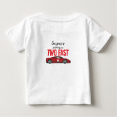 2ファストレースカーボーイ2nd誕生日パーティー ベビーTシャツ (裏面)