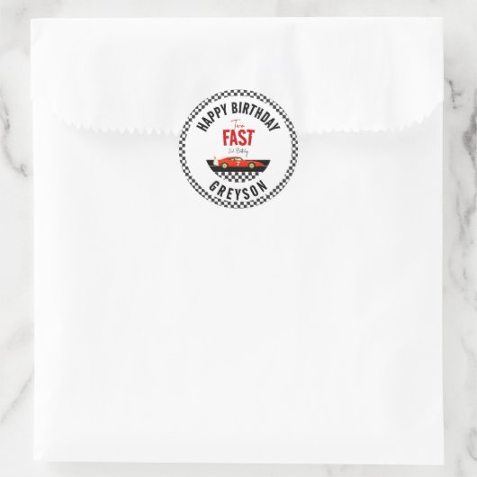 2ファストレースカーボーイ2nd誕生日パーティー ラウンドシール (バッグ)