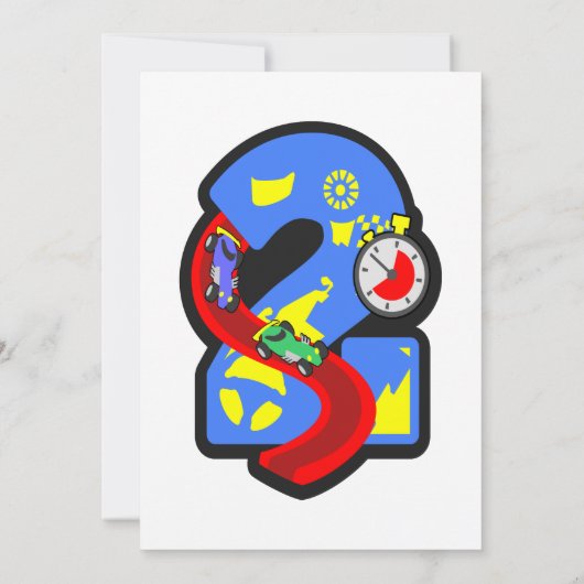 2ファストレースカーボーイ2nd誕生日パーティー 招待状 (裏面)