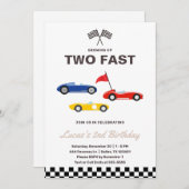 2ファストレースカーボーイ2nd誕生日パーティー 招待状 (正面/裏面)