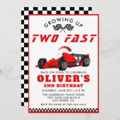 2ファストレースカーボーイ2nd誕生日パーティー 招待状 (正面/裏面)