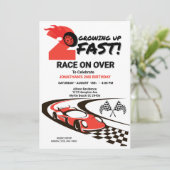 2ファストレースカーボーイ2nd誕生日パーティー 招待状 (スタンド正面)